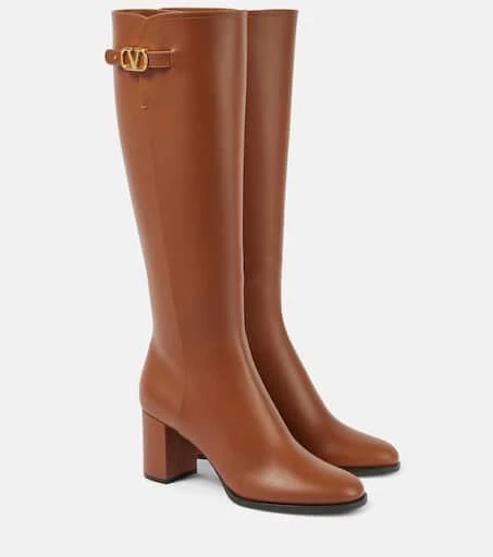 Valentino Vlogo Signature leather knee-high boots 1