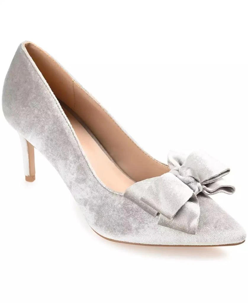 Journee Collection Women's Crystol Velvet Pumps 30