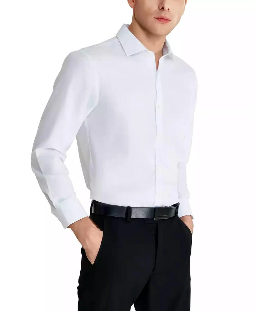 Perry Ellis Perry Ellis Men's Modern-Fit Lux Twill Solid Dress Shirt 5