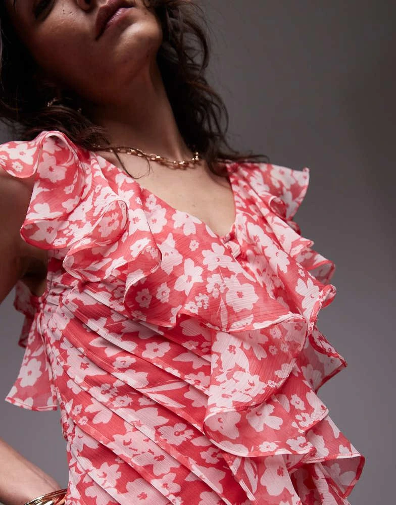 strapless open back dress Trendy Style Leopard And Floral Print Mini Dress main image 0