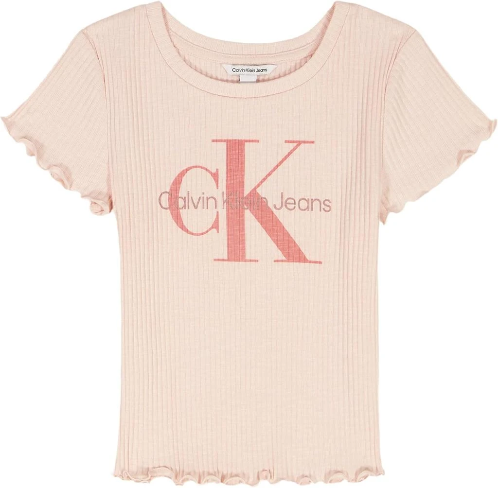 Calvin Klein Calvin Klein Girls' Short Sleeve Babydoll T-Shirt, Soft & Comfortable