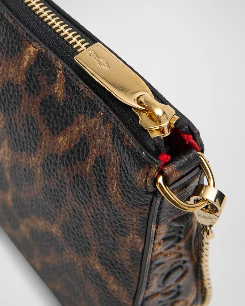 Christian Louboutin Loubila Leopard-Print Leather Pouch Bag 5