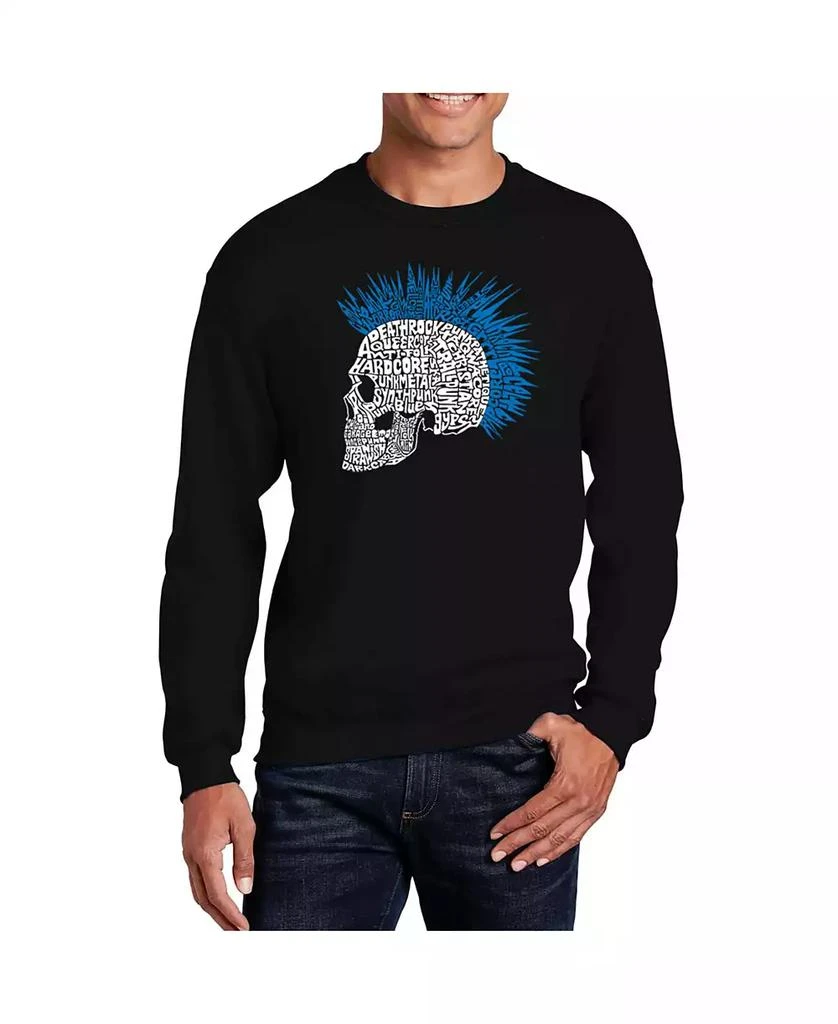 LA Pop Art Men's Word Art Punk Mohawk Crewneck Sweatshirt 1