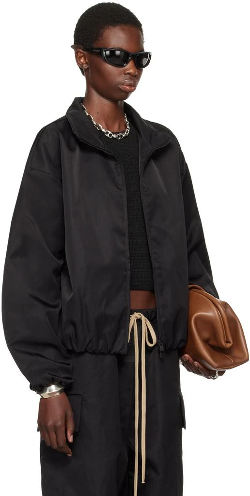 Essentials Black Recycled Nylon Track Jacket 2