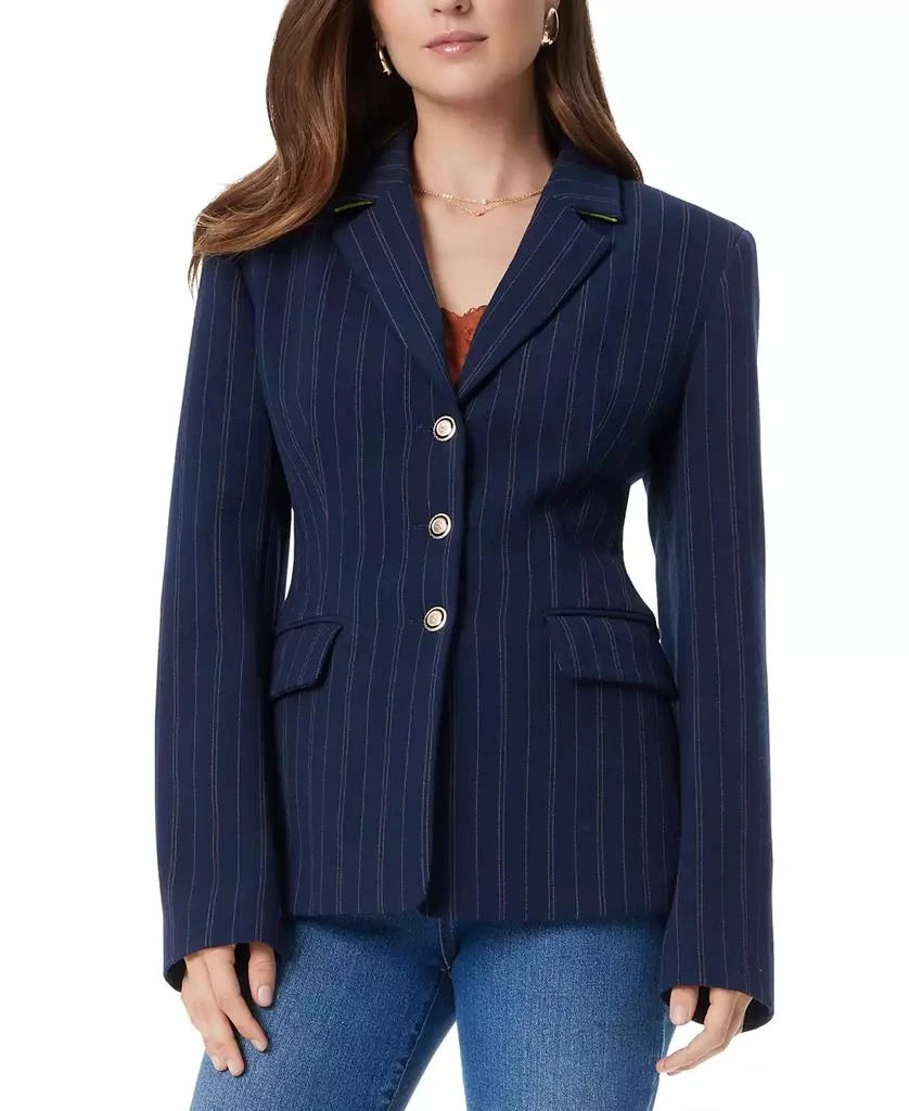 Sam Edelman Women's Pinstripe Cinched-Waist Blazer 1
