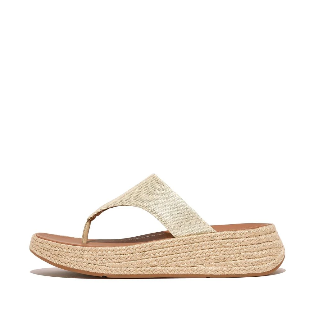 FitFlop F-Mode Espadrille Glitz-Canvas Flatform Toe-Thongs 1