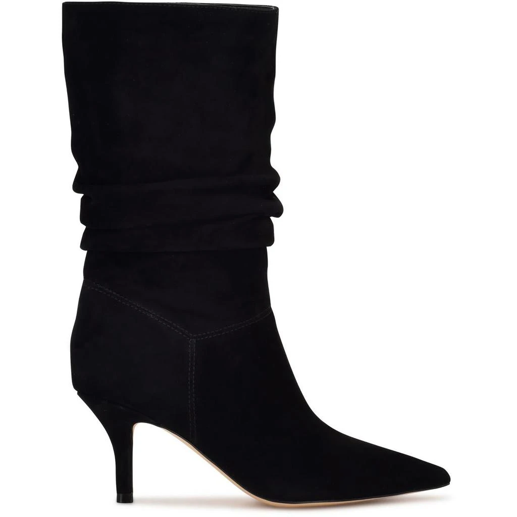 Nine West Mycki Womens Slouchy Pointed Toe Mid-Calf Boots 5