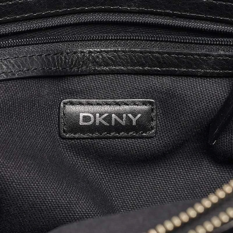 DKNY DKNY Black Monogram Canvas and Leather Tote 13