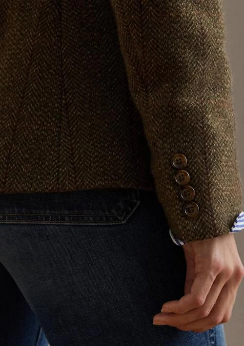Ralph Lauren Ralph Lauren Women S Wool Blend Herringbone Tweed Blazer 4