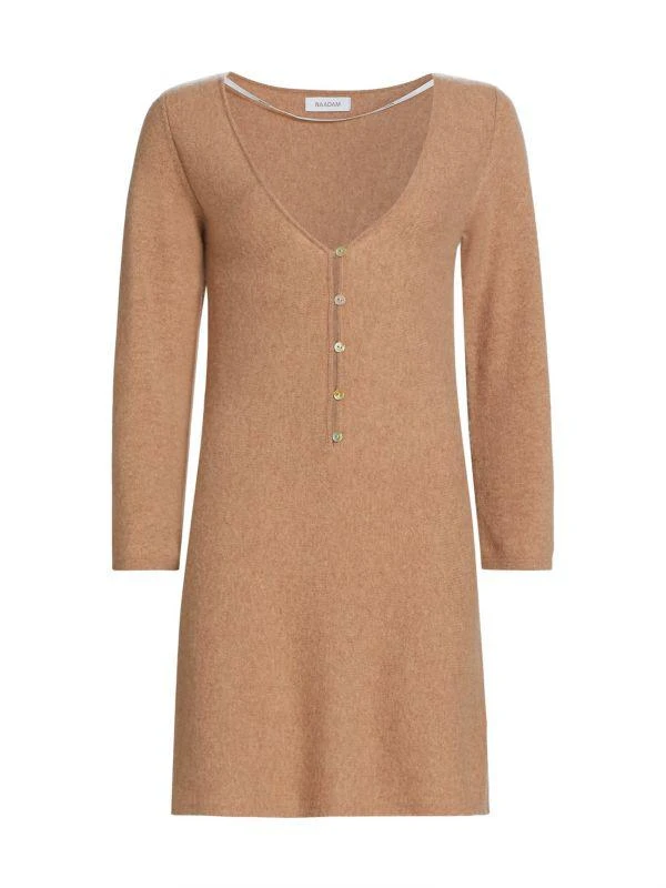 Naadam Cashmere V-Neck Mini Dress 5