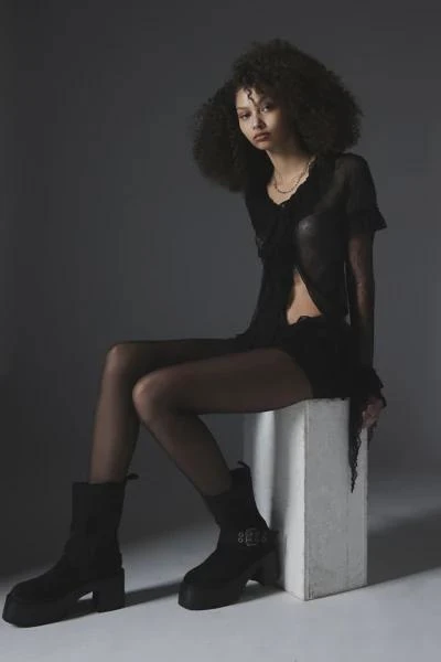 Jaded London Jaded London Flamenco Frill Sheer Ruffle Top