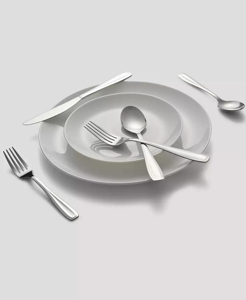 Cambridge Silversmiths Waylen Mirror 40-Piece Flatware with Rustic Buffet, Service for 8 5