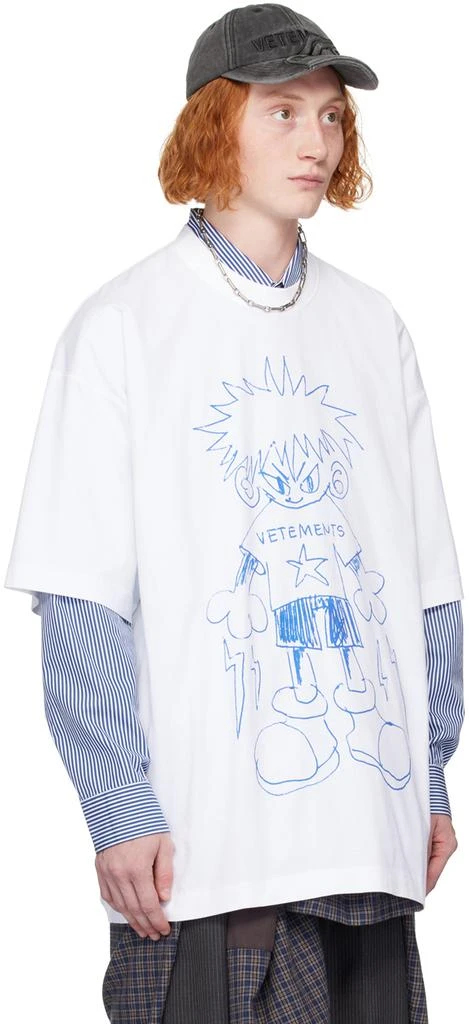 Vetements White Drawing T-Shirt 2
