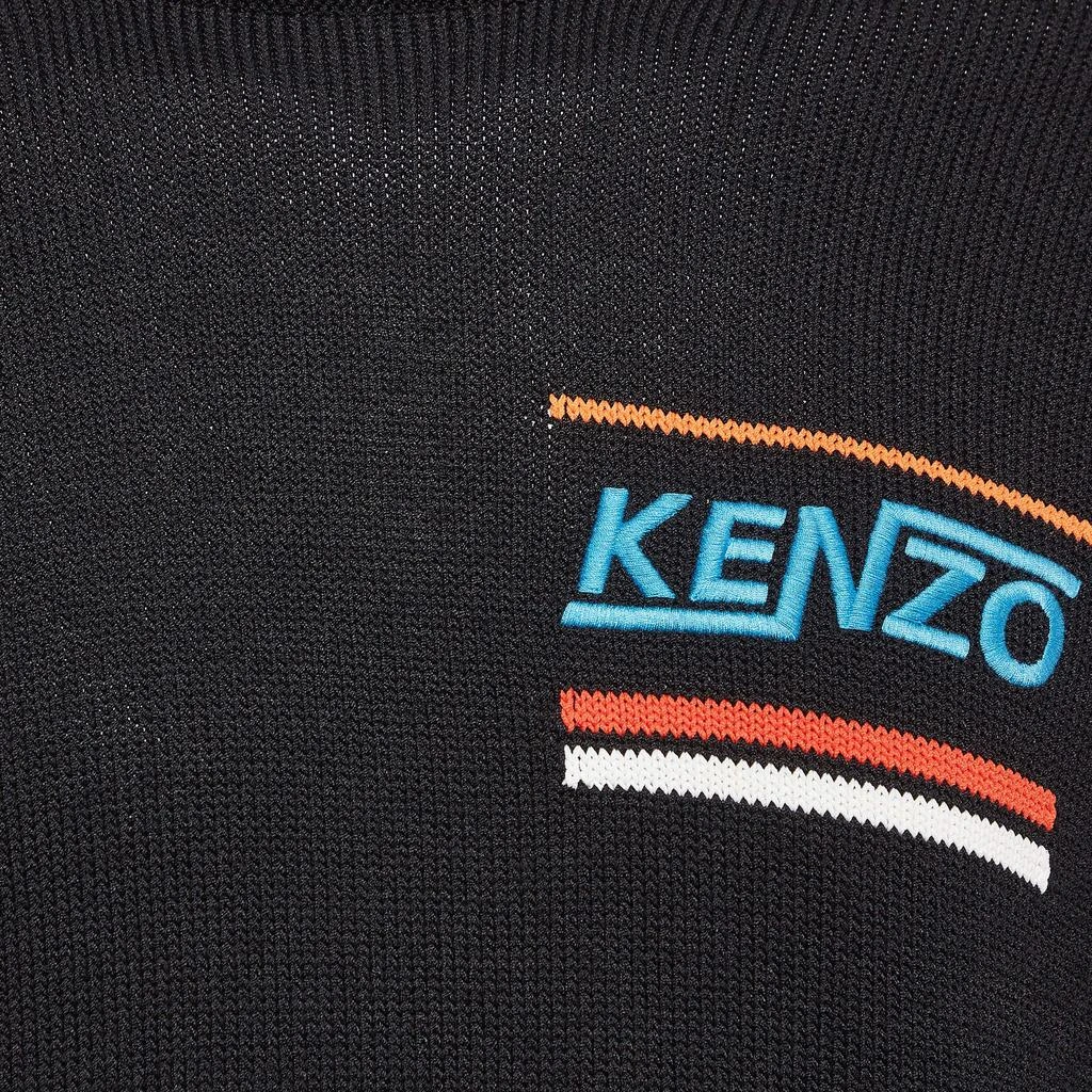 Kenzo Kenzo Black Embroidered Rib Knit Jumper M 3