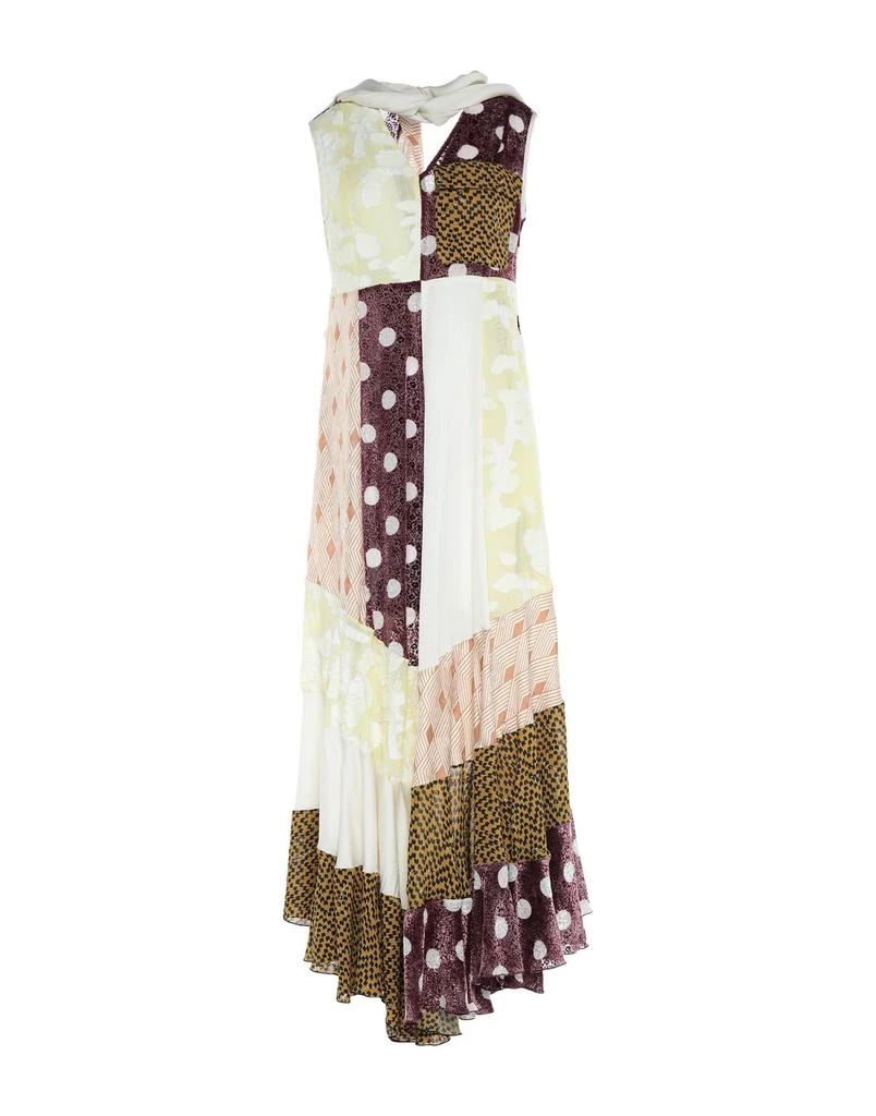 green emerald velvet dress Golden Goose Journey Long Dress Bone White/Black main image 1