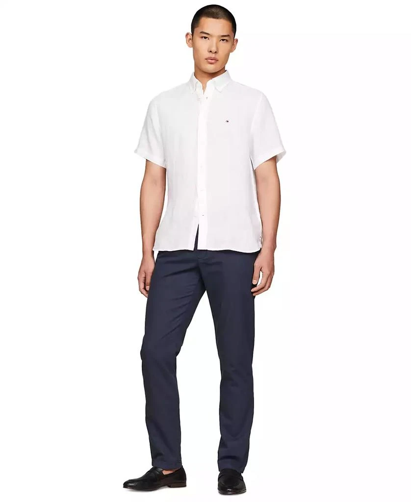 Tommy Hilfiger Men's Regular-Fit Linen Short-Sleeve Shirt 4