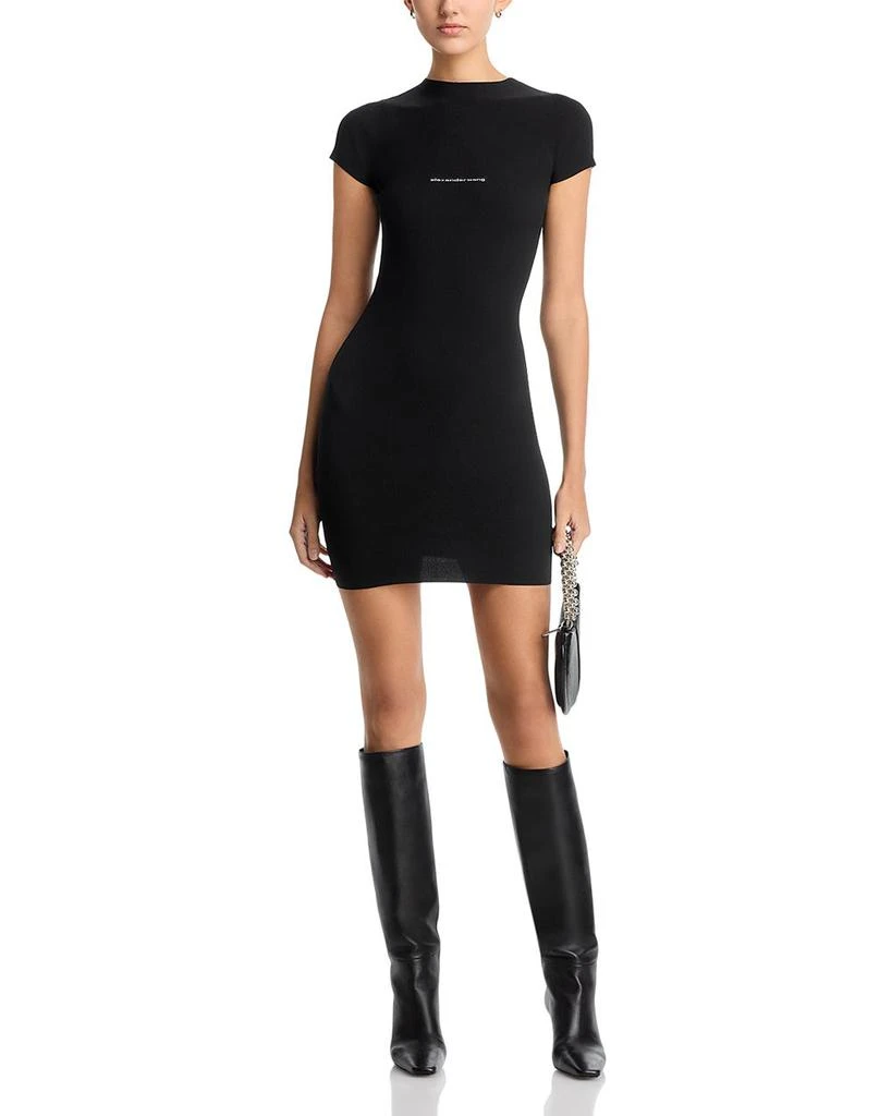 wang bodycon dress Alexander Wang Ribbed Bodycon Dress, Women's, Black