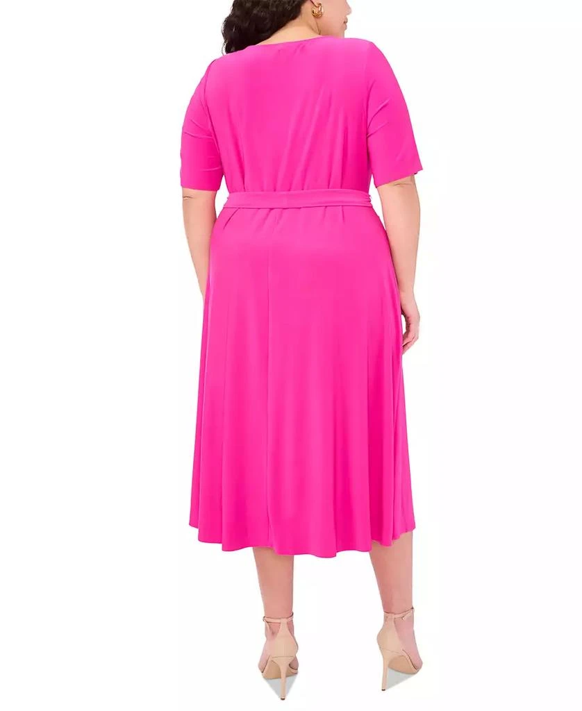 MSK Plus Size Tie-Waist Hardware A-Line Dress 4