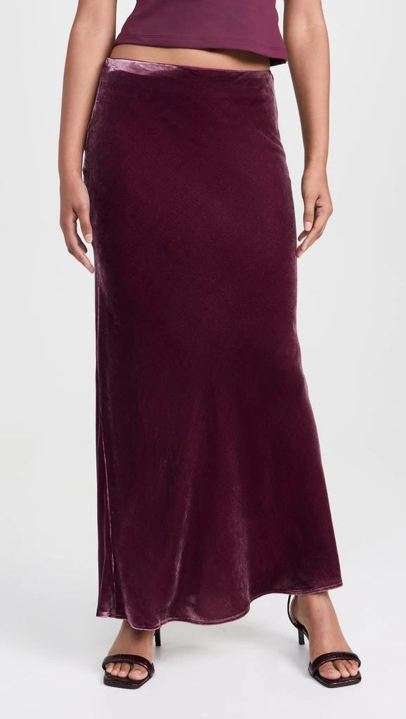 Susana Monaco Velvet Silk Bias Skirt 6