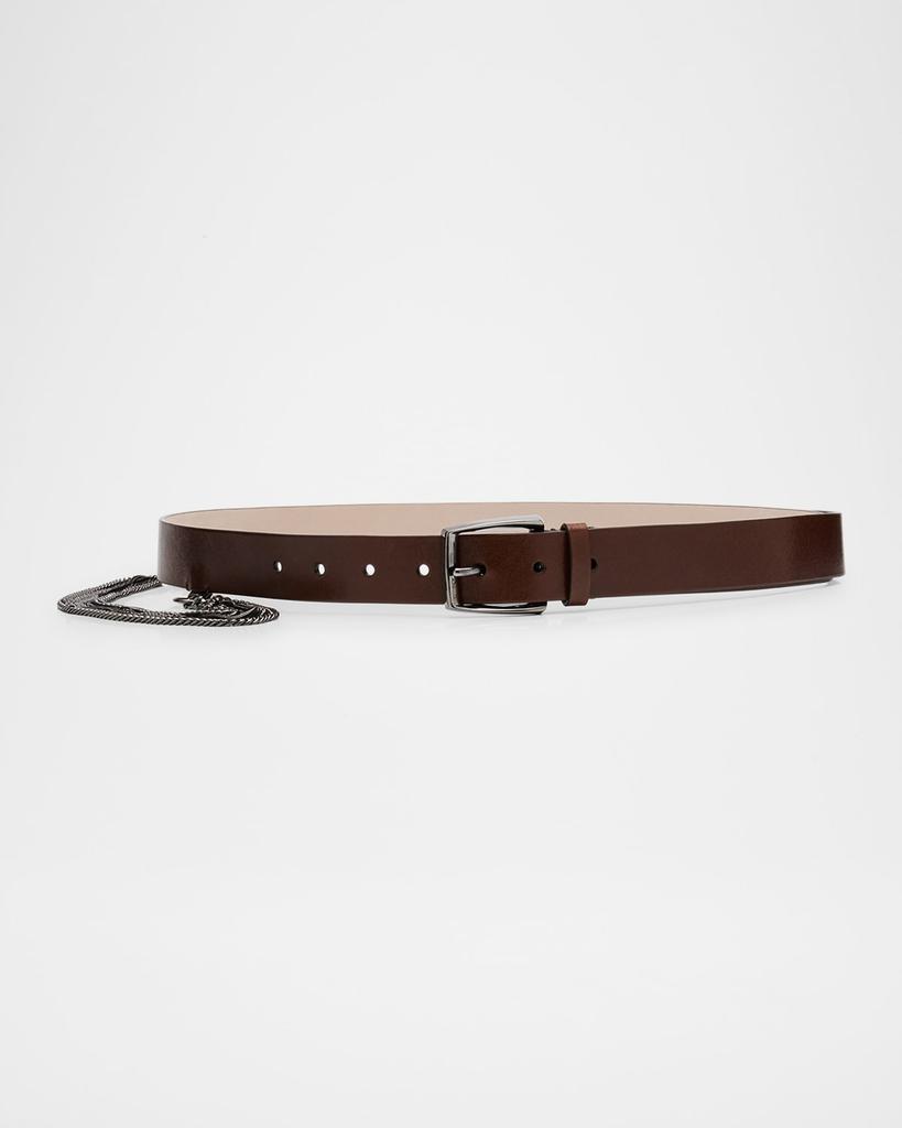 Brunello Cucinelli Leather Chain Belt