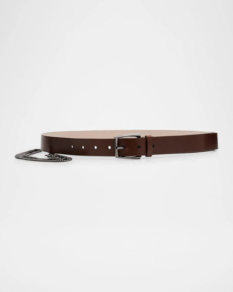 Brunello Cucinelli Leather Chain Belt 1