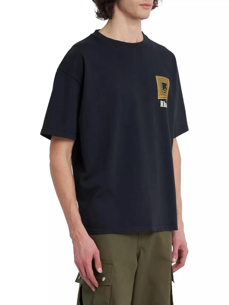 Rhude Chevron Logo Repeat Cotton Short-Sleeve T-Shirt 4