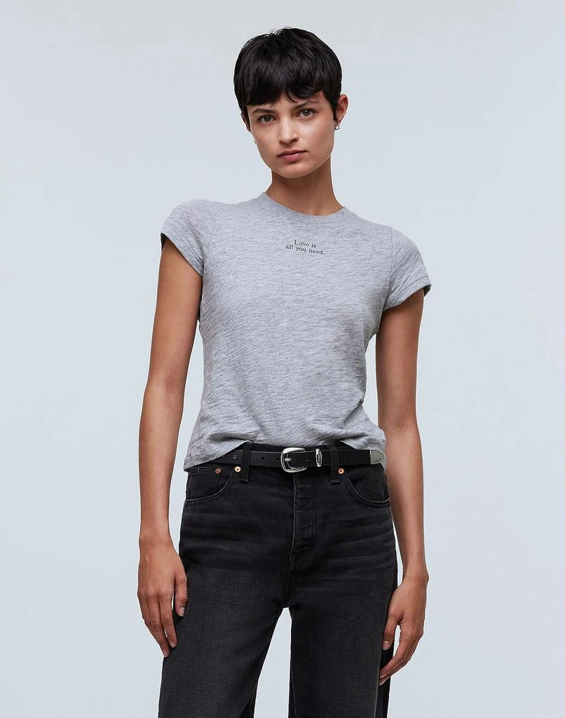 Madewell Heathered Graphic Shrunken Tee 1