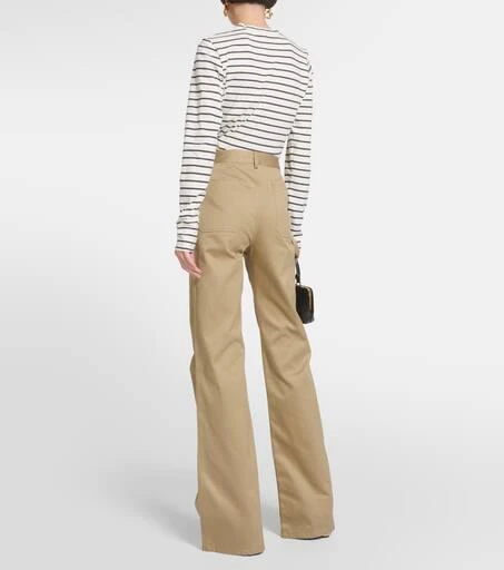 Nili Lotan Quentin high-rise cotton flared pants 3