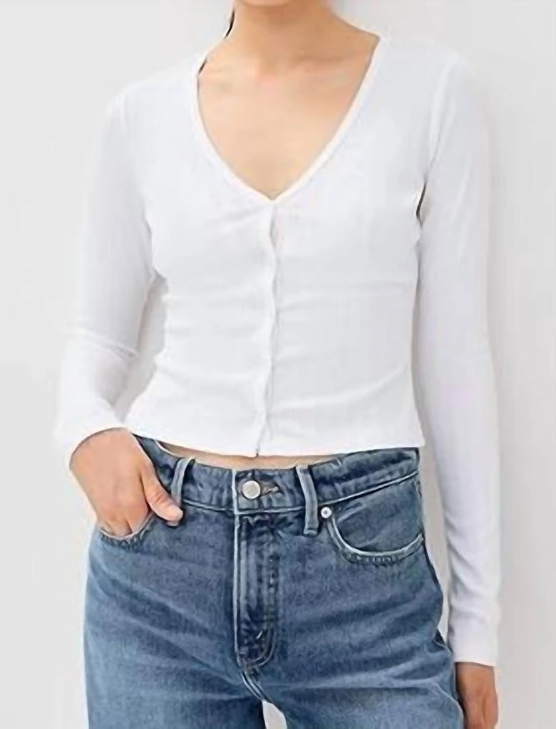 Good American Good American - Pointelle Cardigan 1
