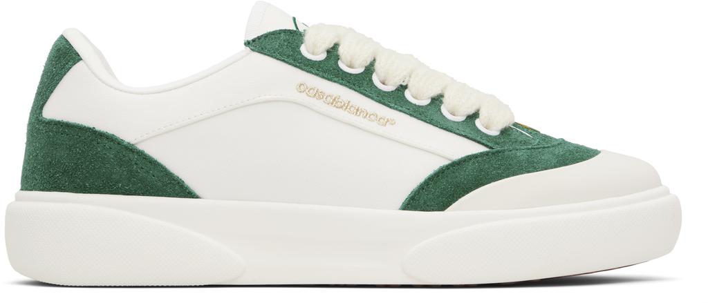 【関税込み】Casablanca グリーン＆ホワイト Court スニーカー Casablanca Green & White 'The Court' Sneakers - Casual Shoes