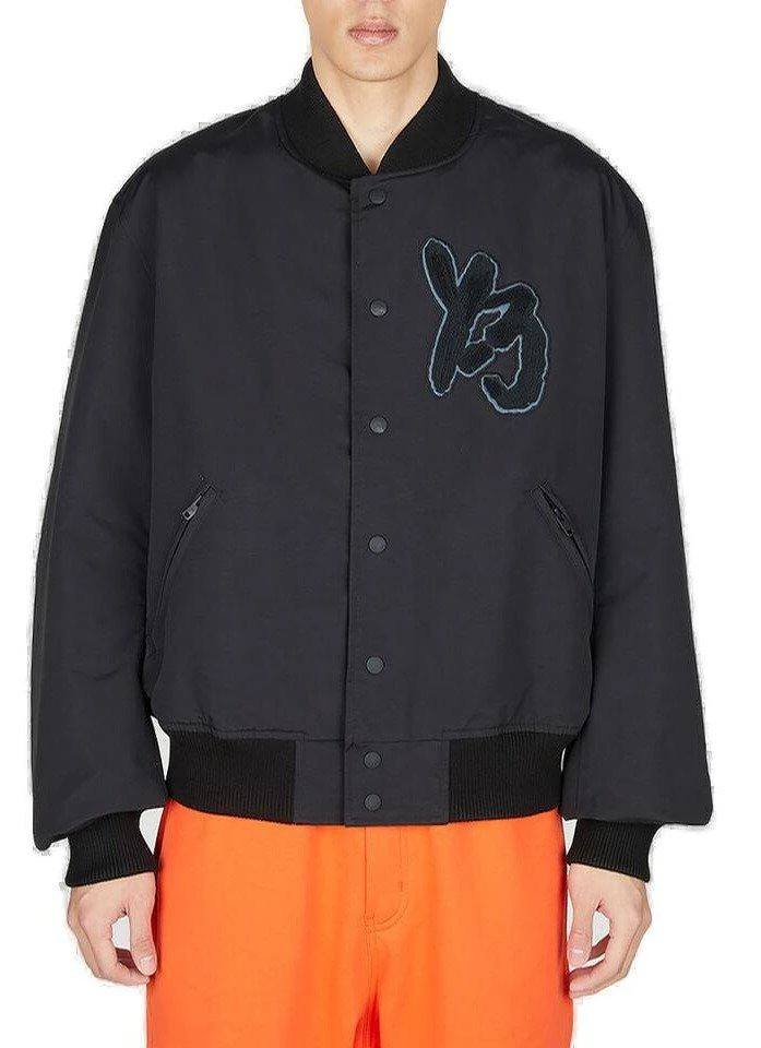 Y-3 Y-3 Logo-Patch Snapped Bomber Jacket 1