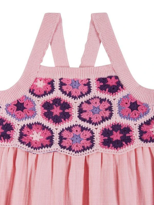 Andy & Evan Little Girl's Crochet Trim Dress 3