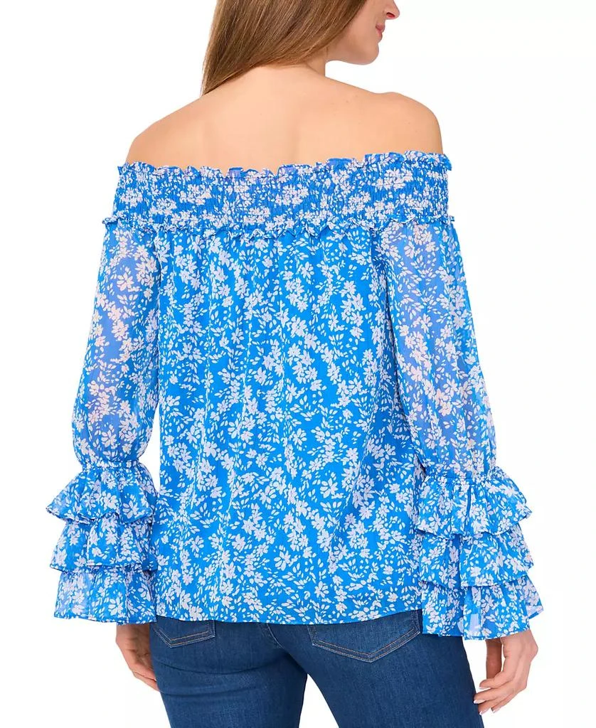 CeCe Women's Ruffled Long-Sleeve Off-the-Shoulder Blouse 2