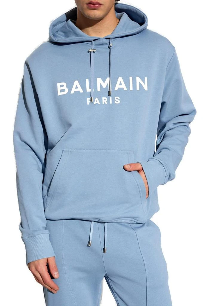 Balmain Balmain Logo Printed Drawstring Hoodie 2