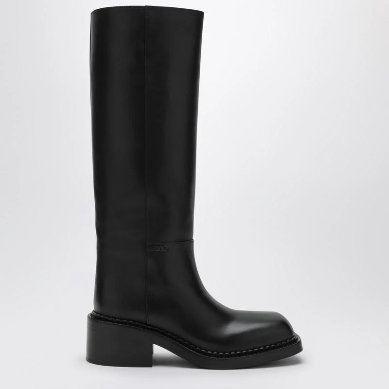 Prada High black leather boot 1