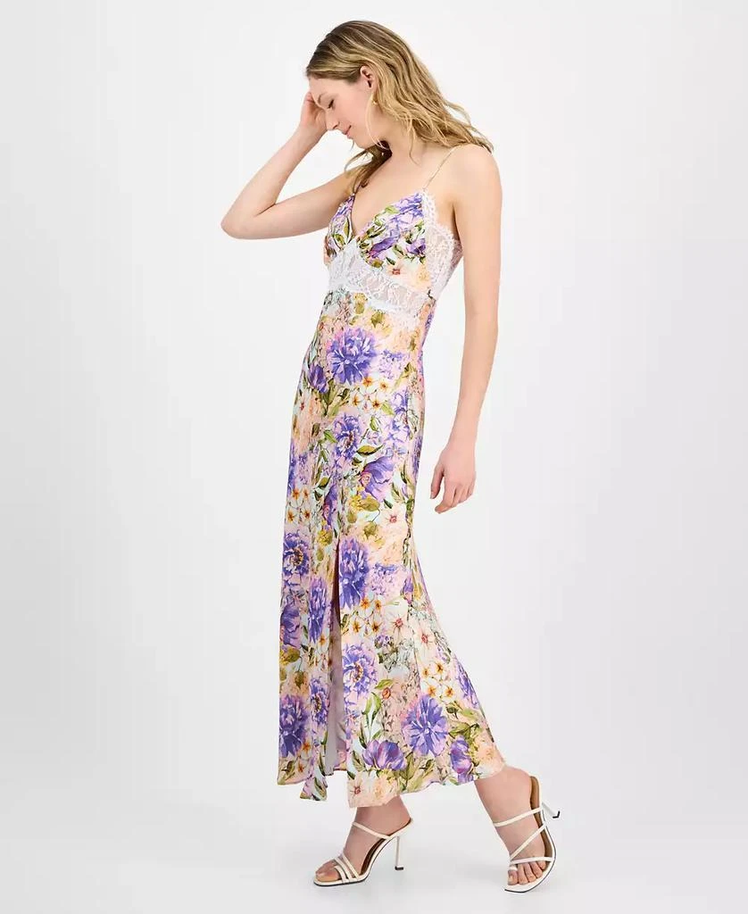 ASTR Women's Ivanna Floral Lace-Trim Sweetheart Maxi Dress 2