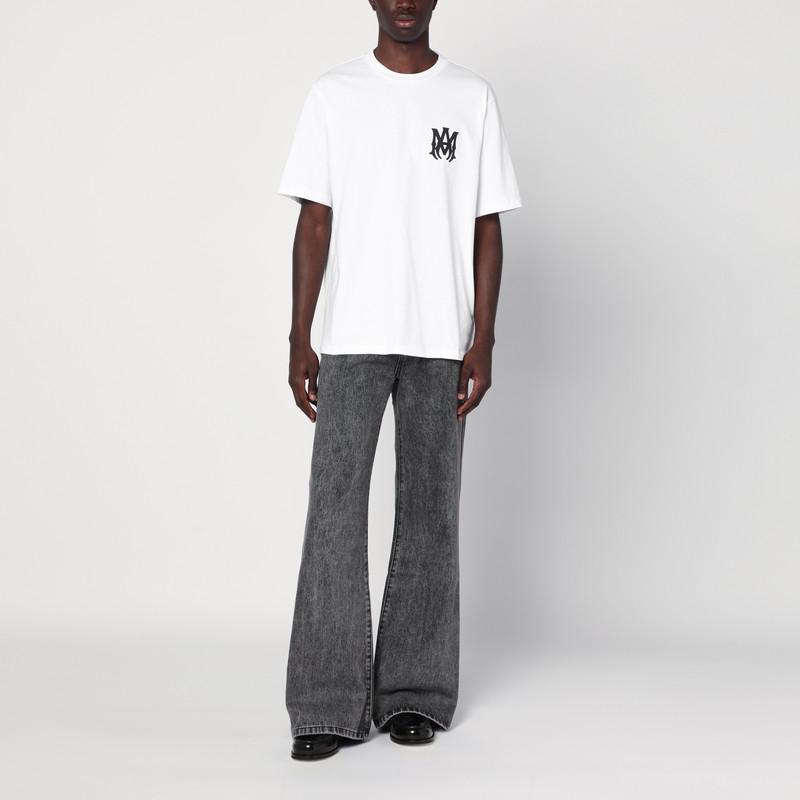 AMIRI White cotton T-shirt with logo