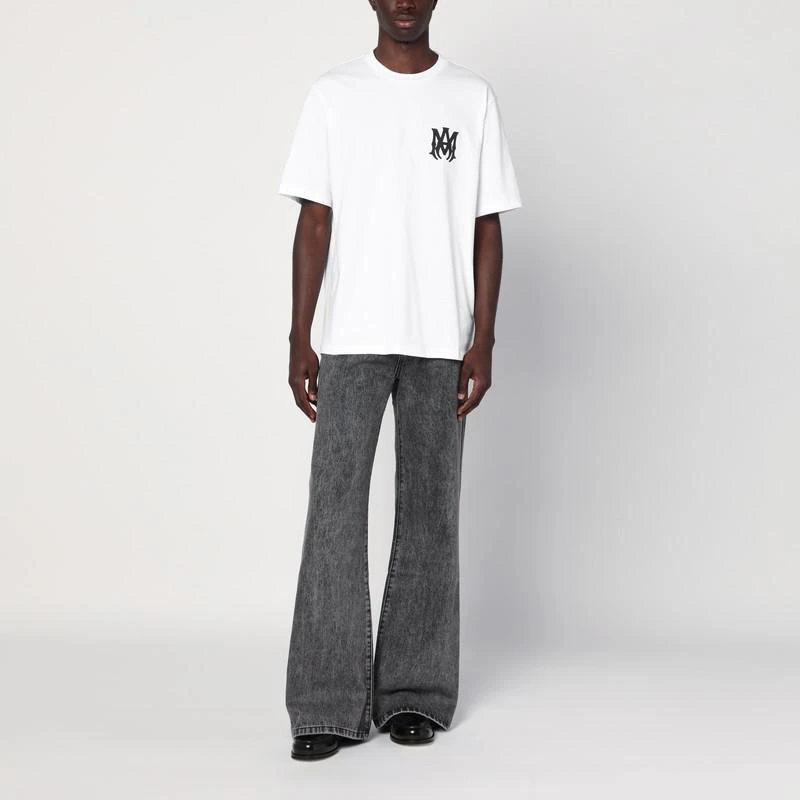 AMIRI White cotton T-shirt with logo 2