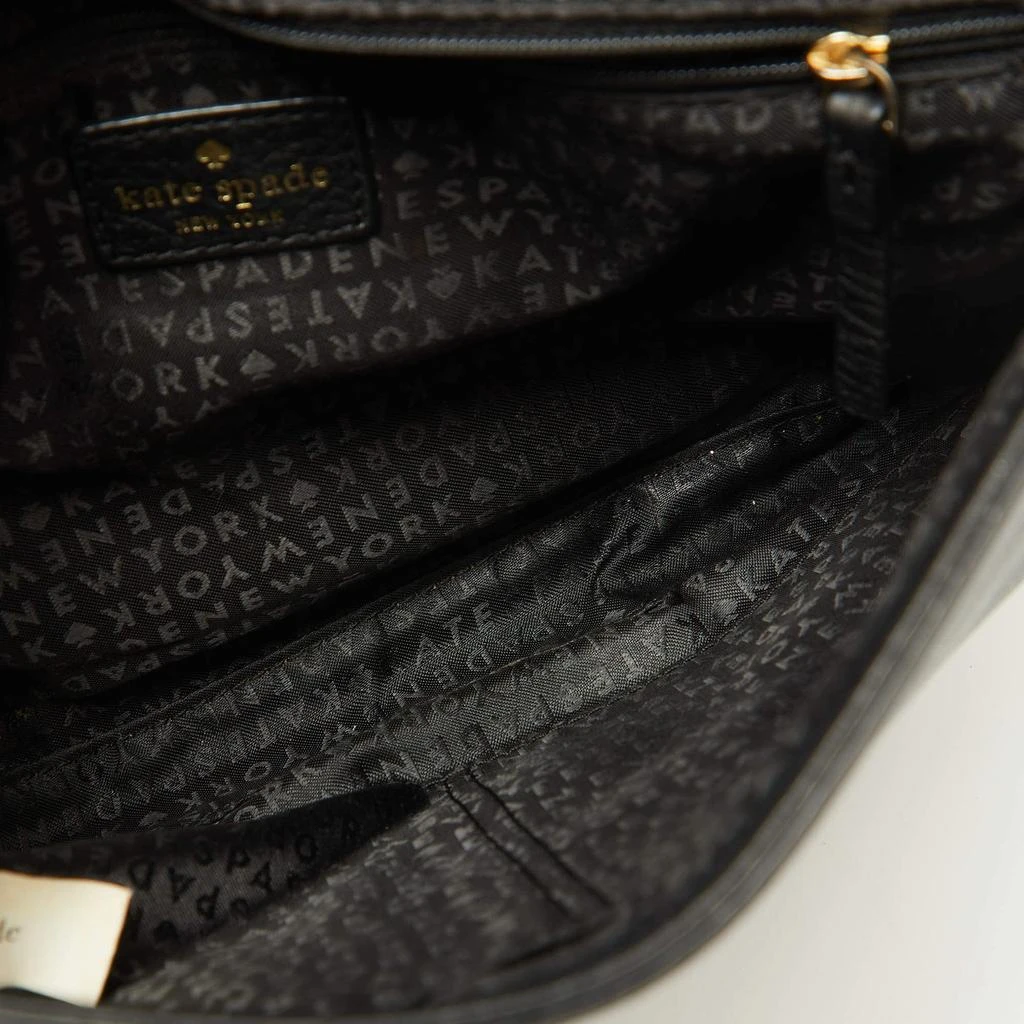 Kate Spade Kate Spade Black Snakeskin Embossed Leather Flap Shoulder Bag 7