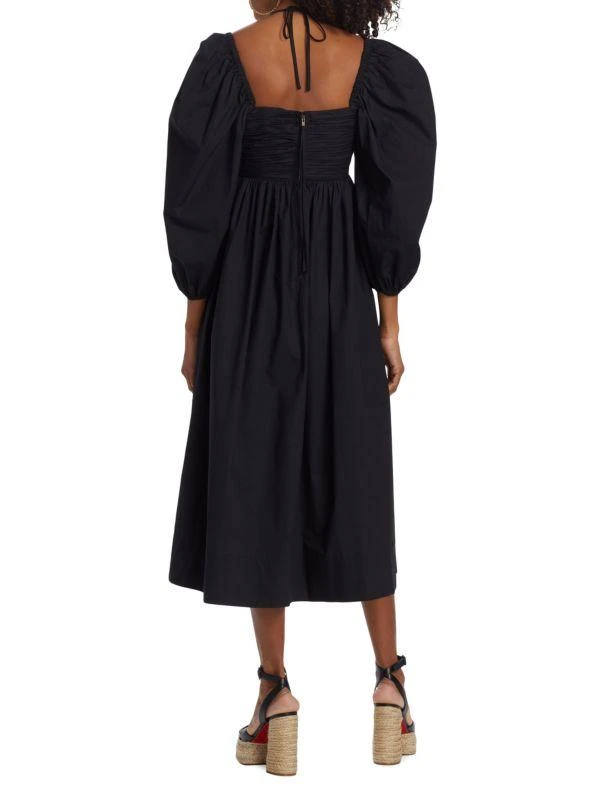 Ulla Johnson Alessa Ruched Puff Sleeve Midi Dress 2