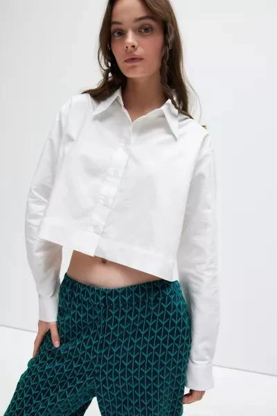 WILDFANG WILDFANG Essential Cropped Button-Down Shirt 1
