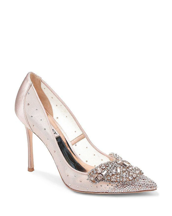 Badgley Mischka Women's Quintana Glitter & Mesh High-Heel Pumps 1