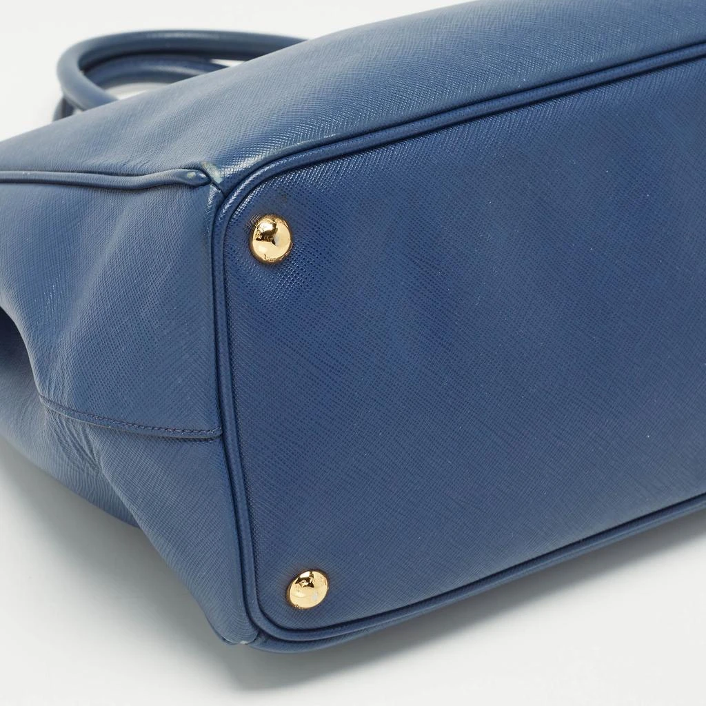 Prada Prada Navy Blue Saffiano Lux Leather Large Double Zip Tote 21