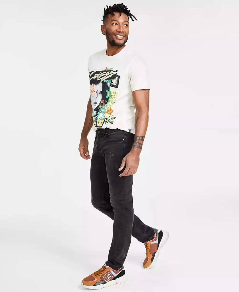 GUESS Men’s Distressed Slim Tapered Fit Jeans 4