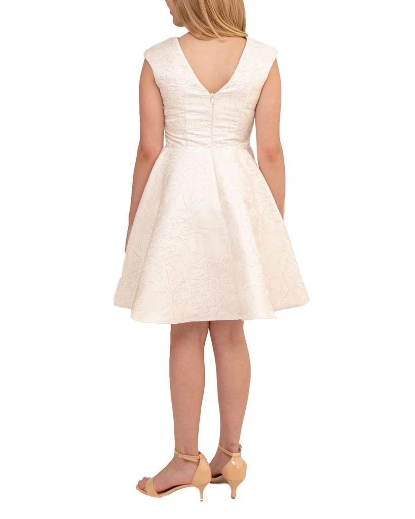 Un Deux Trois Girl's Jacquard V-Back Dress, Size 7-16 2