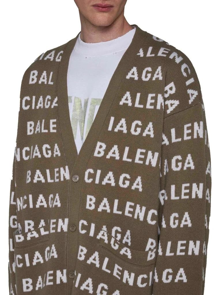 Balenciaga Balenciaga Logo Intarsia-Knit Cardigan 5