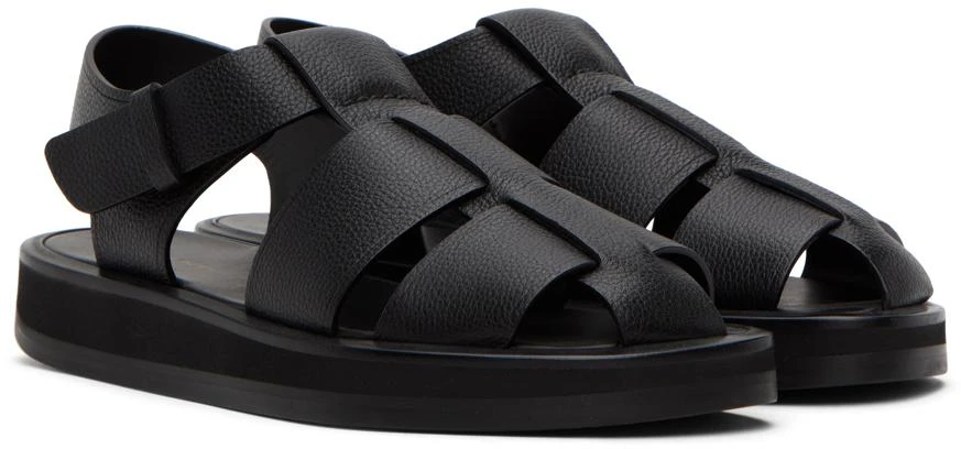 The Row Black Fisherman Sandals 4