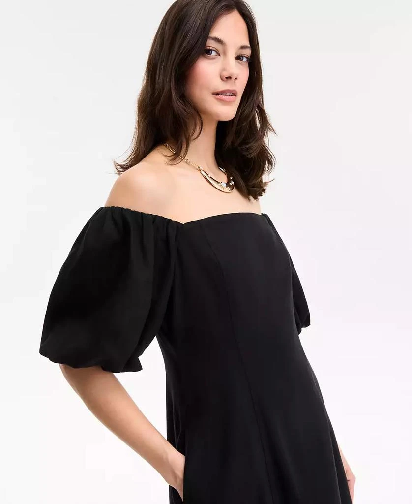 INC International Women's On/Off-The-Shoulder Puff-Sleeve Midi Dress, Exclusively at Macy's 4