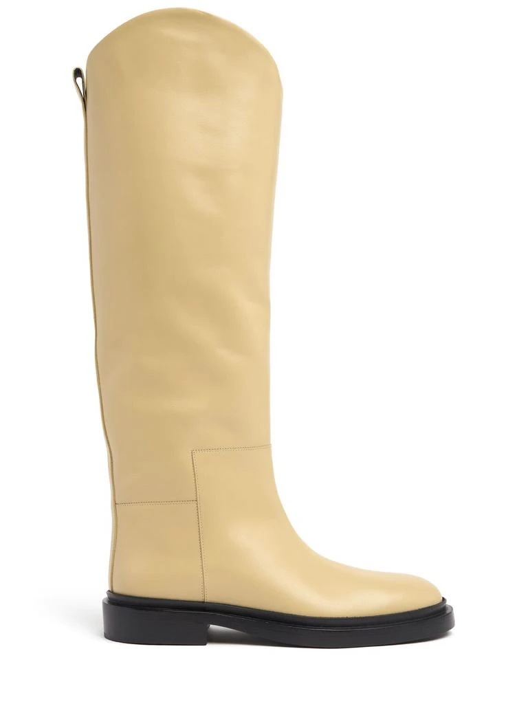 Jil Sander 25mm Leather Riding Boots from LUISAVIAROMA