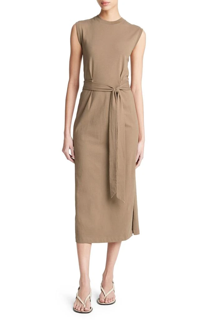 Shop Sleeveless Cotton Knit Midi Dress on Sale at BeyondStyle